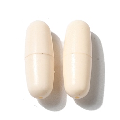 (404) Непрозрачное AB Кислое яблоко Пластиковые застежки отколовшиеся, шарм пули, цветочный белый, 3/4x1/4 дюйм (1.9x0.65 см), отверстие : 1 мм, внутренний диаметр: 1/8 дюйм (0.35 см)