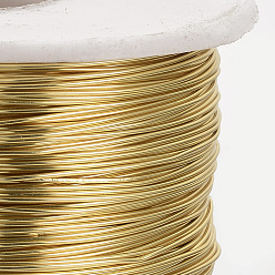Light Gold Round Copper Wire for Jewelry Making, Light Gold, 20 Gauge, 0.8mm, about 524.93 Feet(160m)/roll