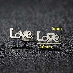 Слово 201 из нержавеющей стали серьги, цвет нержавеющей стали, слово, 5x10 мм