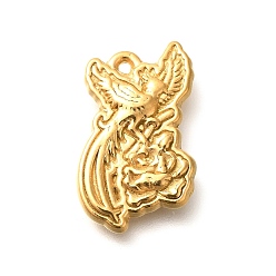 Настоящее золото 18K Ионное покрытие (ip) 304 подвески из нержавеющей стали, очарование орла, реальный 18 k позолоченный, 21.5x16.5x4 мм, отверстие : 2 мм