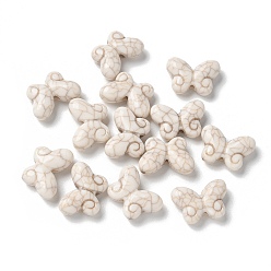 Снежный Акриловые бусины, имитация бирюзовый бисер, бабочка, снег, 10x14.5x5 мм, отверстие : 1.6 мм, о 1136 шт / 500 г.