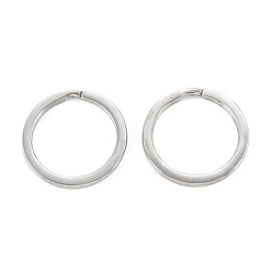 Нержавеющая Сталь Цвет Не тускнеет 304 разъемные застежки для ключей из нержавеющей стали, ручная полировка, для изготовления брелка, цвет нержавеющей стали, 35x3 мм, внутренний диаметр: 28 мм