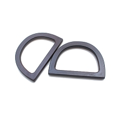 Кокосово-Коричневый Деревянные ручки сумки, Ручки сумки в форме буквы D, кокосового коричневый, 8.5x12 см, Внутренний диаметр: 6x9 cm