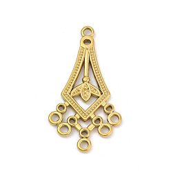 Золотой 304 нержавеющей стали ссылки люстра компонент, ион платины(ip), воздушный змей, золотые, 39.5x21.5x2.5 мм, отверстие : 2 мм