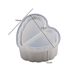 Белый Силиконовые формы, формы для литья смолы, для уф-смолы, изготовление ювелирных изделий из эпоксидной смолы, белые, белые, 88x97x61 мм