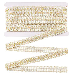 Белый Полиэстеровые плетеные волнистые ленты, аксессуары для одежды, белые, 3/4 дюйм (20 мм)