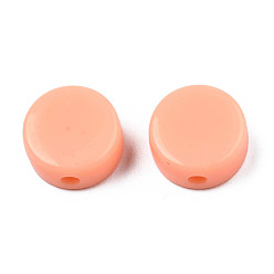 Сэнди Коричневый Непрозрачные акриловые бусины, плоско-круглые, песчаный коричневый, 10x5 мм, отверстие : 1.8 мм, Около 1300 шт / 500 г