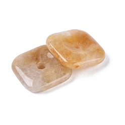 Топаз Нефрит Натуральный топаз нефрита подвески, закругленные квадратные подвески в виде безопасных монет, 29.5~30x29.5~30x7~7.5 мм, отверстие : 5~5.3 мм