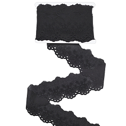 Schwarz 10 Yards Baumwollband, für DIY-Bastel-Nähzubehör, Schwarz, 3-1/2 Zoll (90 mm)