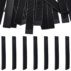 Черный 48шт. полиэтиленовые регулировочные подушки для мебели, прямоугольные, чёрные, 197x36x2~7 мм