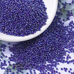 (RR484) Opaque Cobalt AB MIYUKI Round Rocailles Beads, Japanese Seed Beads, 11/0, (RR484) Opaque Cobalt AB, 11/0, 2x1.3mm, Hole: 0.8mm, about 5500pcs/50g