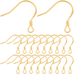 Настоящее золото 18K 10пары 925 серьги-крючки из стерлингового серебра, 1 с тканью для полировки ПК, реальный 18 k позолоченный, 14x14 мм, отверстие : 2 мм, 22 датчик, штифты : 0.6 мм