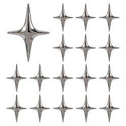Bronce de cañón 16 Pines de solapa de aleación de estrella para mochilas y ropa, gunmetal, 41x29.5 mm