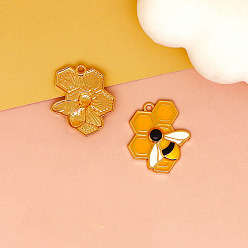 Bees Подвески из эмали и сплава, Пчелы, 25x21 мм