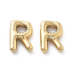 Letter R 304 подвески из нержавеющей стали, реальный 14 k позолоченный, ионное покрытие (ip), шарм-буква, Буква R, 19.5x13x4.5 мм, отверстие : 2 мм