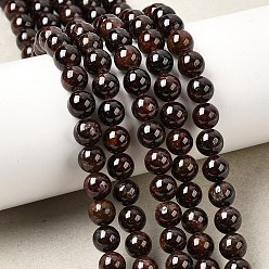 Гранат Гранат бисер пряди круглые, 6 мм, отверстие : 1 мм, около 62 шт / нитка, 15.3 дюйм