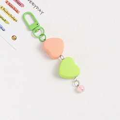 Зеленый лайм Акриловые подвесные украшения, сердце, звезда, зеленый лайм, 11 см