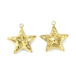 Real 14K Gold Plated 304 Stainless Steel Pendant Rhinestone Settings, Star, Real 14K Gold Plated, Fit for 5x5.5mm Rhinestone, 17.5x15.5x3.7mm, Hole: 1.2mm