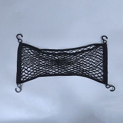 Black Polyester Automotive Cargo Nets, with Hooks, Black, 700x300x4mm