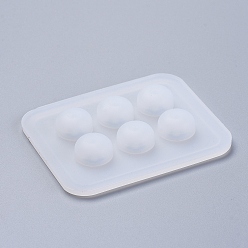 White Silicone Bead Molds, Resin Casting Molds, For UV Resin, Epoxy Resin Jewelry Making, Abacus, White, 7.2x5.9x1cm, Inner: 12mm