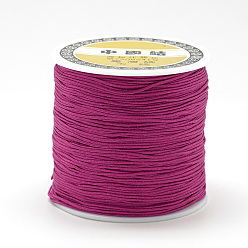 Medium Violet Red Nylon Thread, Chinese Knotting Cord, Medium Violet Red, 0.8mm, about 109.36 yards(100m)/roll