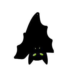 Bat Подвесной дисплей на тему хэллоуина, оформление партии, декоративный реквизит для сада, Главная, летучая мышь, 200x154 мм