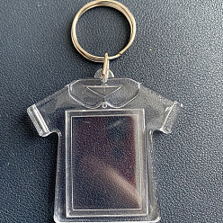 Clothes Прозрачная фоторамка, пустые акриловые брелки, с раздельными брелоками, одежда, 5.7x5.7 см