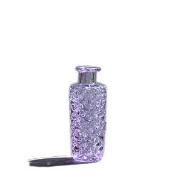 Лиловый Мини стеклянная бутылка, аксессуары для домашнего кукольного домика с микро-ландшафтом, притворяясь опорными украшениями, сирень, 14x33 мм