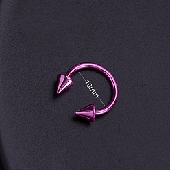 Pink 316l Кольца для носа из нержавеющей стали, розовые, 10 мм, штифты : 1.2 мм