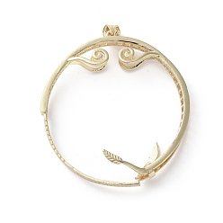 Золотой Латунные подвески, долговечный, стойки покрытие, золотые, 61x53x11 мм, отверстие : 7x4 мм