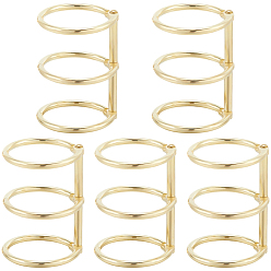 Golden 3-Ring-Eisen-Loseblatt-Buchbinder mit Scharnierringen, golden, 40x30.5 mm, 5 Stück / Set