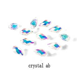 Прозрачный АВ 72шт. прозрачные электропластинчатые стеклянные подвески, ab colocr покрытый, граненые, слеза, ясно AB, 13x6.5 мм