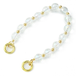 Круглые Ремни для сумок из акрила и пластика ccb с бисером, с литыми пружинными кольцами, для сумки, украшение телефона, круглые, 30.7 см