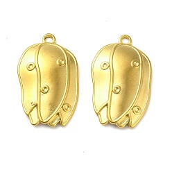 Цветок 304 подвески из нержавеющей стали, золотые, цветок, 27x17x3.5 мм, отверстие : 2 мм