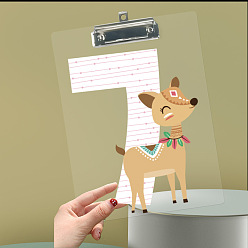 Number Acrylic Clipboards, Multi Pack Clipboards, with Clip, for Office, Rectangle, Num.7, 305x225mm