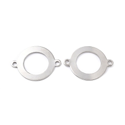 Нержавеющая Сталь Цвет Устойчивы к потускнению 201 соединители из нержавеющей стали, плоско-круглые, цвет нержавеющей стали, 20x26.5x1 мм, отверстие : 1.8 мм