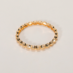 Шестиугольник Женские браслеты из латуни с геометрическим дизайном, золотые, шестиугольник