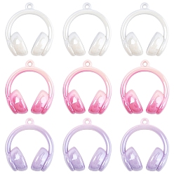 (52) Непрозрачная лаванда 5 шт. Непрозрачные подвески из акрила, наушники, разноцветные, 43x38x20 мм, отверстие : 2.8 мм, 5 шт / комплект