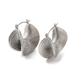 Нержавеющая Сталь Цвет Не тускнеет 304 серьги-кольца из нержавеющей стали, цвет нержавеющей стали, 30x15 мм