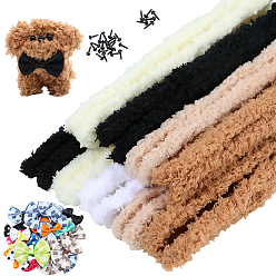 (52) Непрозрачная лаванда 5сумки своими руками плюшевые палочки из синели, материалы для изготовления кукол, детские поделки, с 30шт. бантиков, аксессуары для костюма ручной работы из плетеного полотна, разноцветные, 1000x15 мм