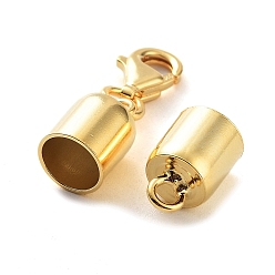 Золотой 925 стерлингового серебра застежкой омар коготь, с концами шнура и 925 штампом, золотые, 26 мм, внутренний диаметр: 5 мм