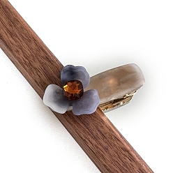 Светло-коричневый Заколки для волос из пластика с литой кожей аллигатора, цветок, для женщин или девочек, загар, 25x60 мм