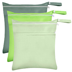 (52) Непрозрачная лаванда 3шт. 3цветные тканевые мешочки для хранения косметики на молнии, прямоугольные, разноцветные, 41 см, мешок: 36x30x0.4 см, 1 шт / цвет