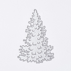 Матовый Платиновый Цвет Углеродистая сталь разрезает трафареты, для diy scrapbooking / фотоальбом, декоративная тисняющая бумажная карточка, дерево, матовый цвет платины, 6.9x4.45 см