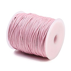 Pink Waxed Cotton Thread Cords, Macrame Artisan String for Jewelry Making, Pink, 1.5mm, about 100 yards/roll