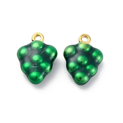 Винограды 304 нержавеющей стальной эмали подвески, ионное покрытие (ip), реальный 18 k позолоченный, винограды, 15x11x5.5 мм, отверстие : 1.5 мм
