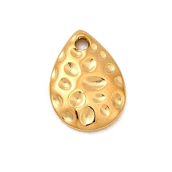 Настоящее золото 18K 304 прелести нержавеющей стали, ионное покрытие (ip), очарование слезы, , реальный 18 k позолоченный, 14.5x11x2 мм, отверстие : 1.5 мм