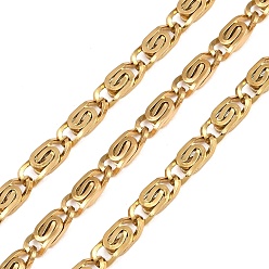 Золотой 304 из нержавеющей стали lumachina цепи, ионное покрытие (ip), несварные, с катушкой, золотые, 10x4x2 мм