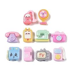 (52) Непрозрачная лаванда Кабошоны из смолы, разнообразные, разноцветные, 10~14.5x8~14x4.5~6.5 мм