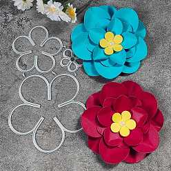Цветок Углеродистая сталь разрезает трафареты, для diy scrapbooking, Фотоальбом, декоративная бумага для тиснения, матовый цвет нержавеющей стали, цветок, 85x139x0.8 мм